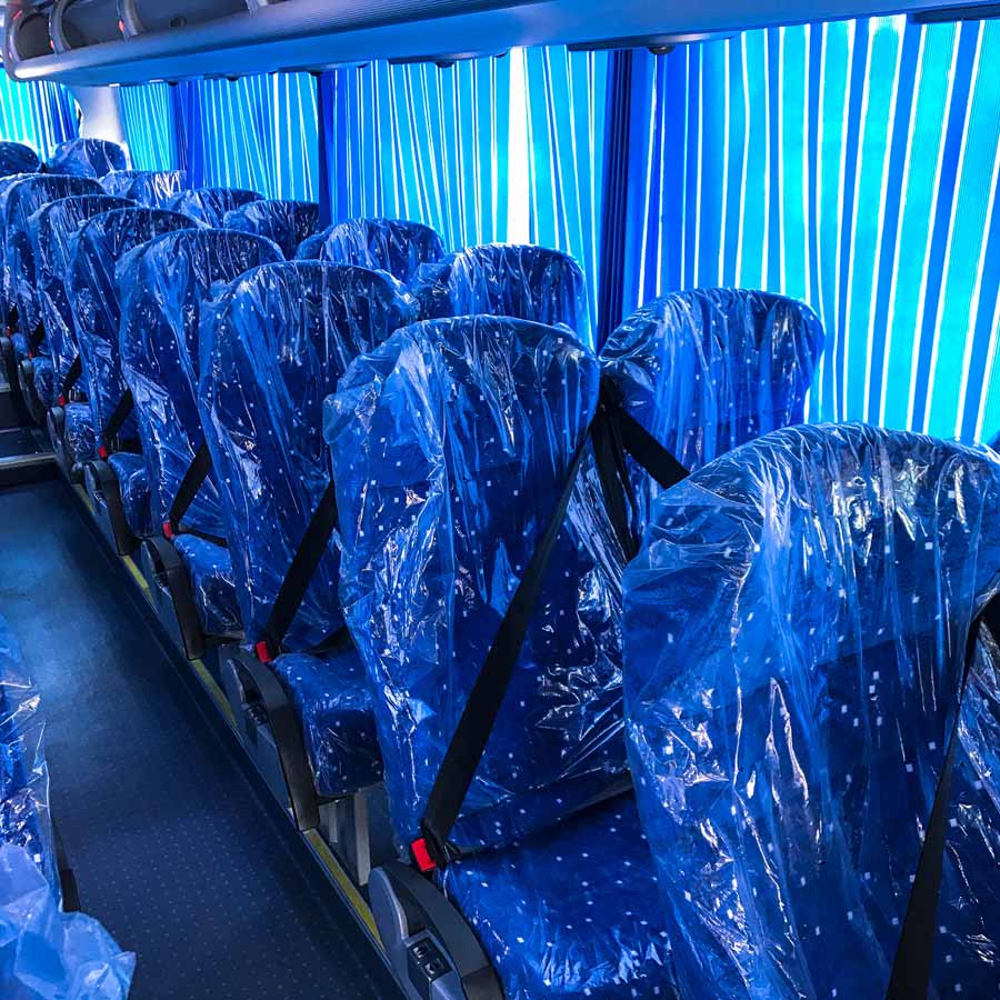 Пассажирский салон школьного автобуса Ютонг